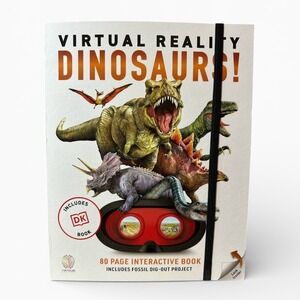VR Dinosaurs Kit Kids Virtual Reality Book Dig Project Interactive Abacus Brands